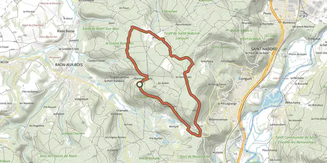 The Sentier "Vrupt" track on the IGN map