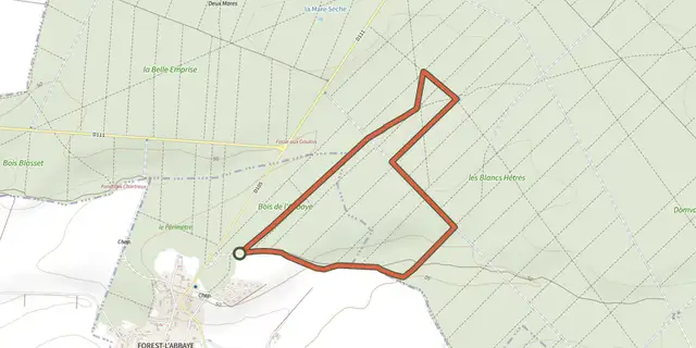 Tracé de Le Hallot sur le Plan IGN