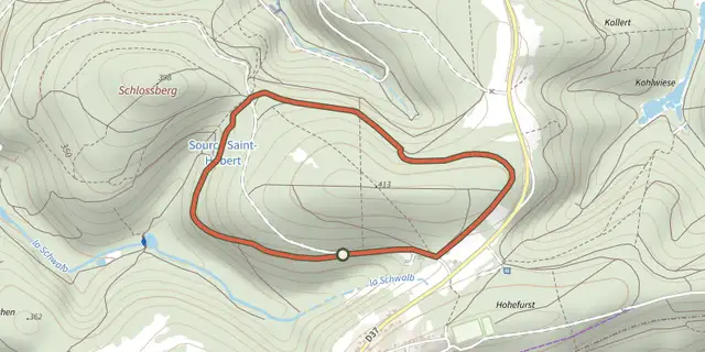 The Circulaire des deux Schlossberg track on the IGN map