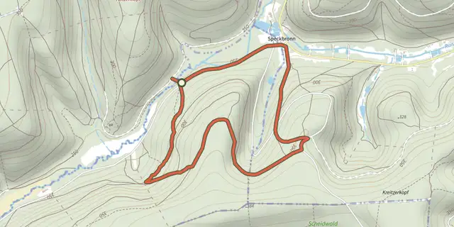 The Green dot track on the IGN map