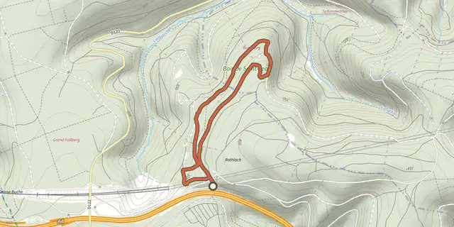 Tracé de Circuit des Sites Gallo-Romains sur le Plan IGN