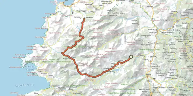 The Sentier de la Transhumance track on the IGN map