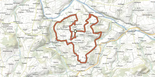 The Les trois vallées track on the IGN map