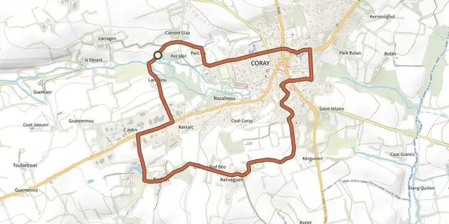 Tracé de Tro Ar Vourc’h sur le Plan IGN