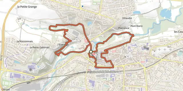 Tracé de Le Pré des Lavandières sur le Plan IGN
