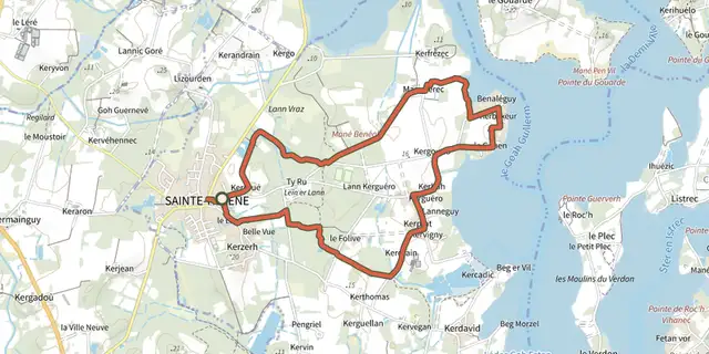 Tracé de Entre bois et landes sur le Plan IGN