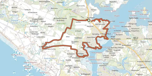 Tracé de À la découverte du patrimoine sur le Plan IGN