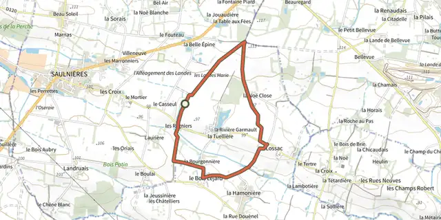 The Circuit des Charmes track on the IGN map