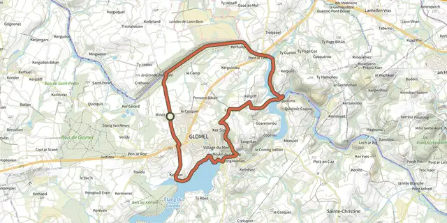 The Circuit de la Grande Tranchée track on the IGN map