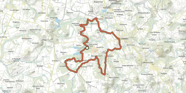Tracé de Circuit du Larron sur le Plan IGN
