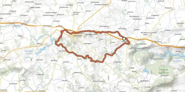 The Entre train et péniche track on the IGN map