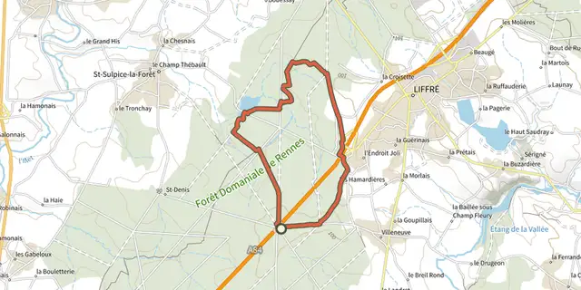 The Circuit de l'Aqueduc track on the IGN map