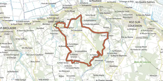 The Le Télégraphe de Chappe track on the IGN map