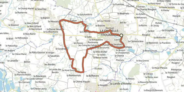 The La balade de Cohan track on the IGN map