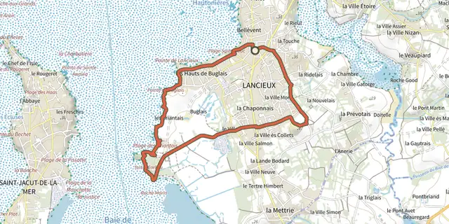 Tracé de Chemin des Poissoniers sur le Plan IGN