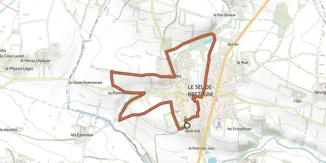 The Chemin des Rotes track on the IGN map