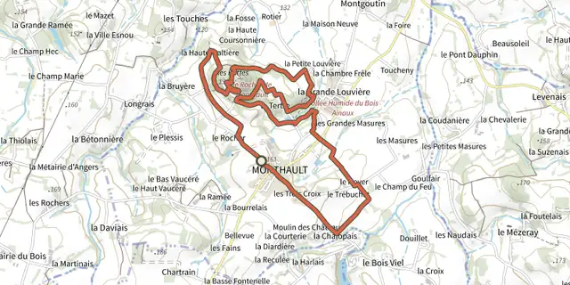 The Paysages et couleurs track on the IGN map