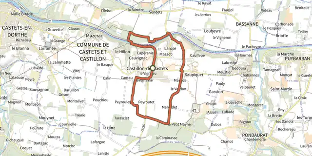 Tracé de Les Deux Rives : boucle locale sur le Plan IGN