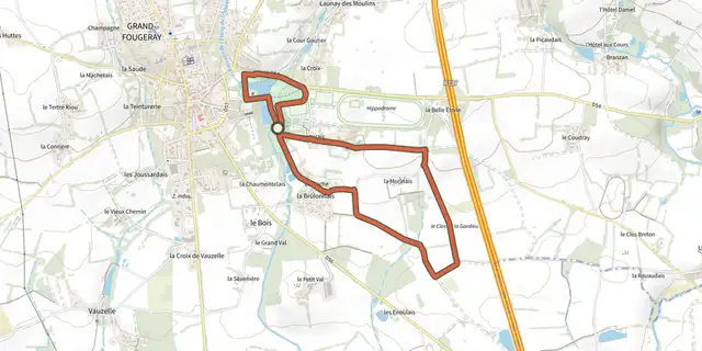 The Circuit la Brûlonnais track on the IGN map