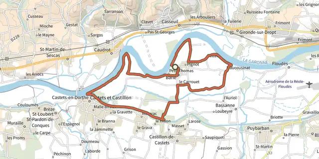 Tracé de Les Eaux Mêlées : boucle locale sur le Plan IGN
