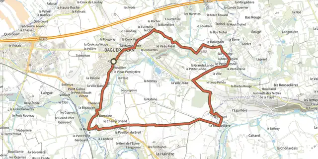 The La Mancelière track on the IGN map