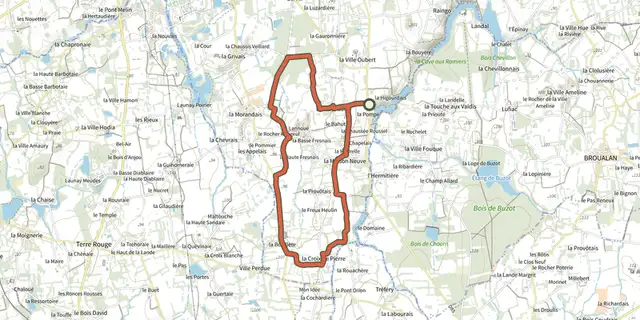 The La Croix de Pierre track on the IGN map