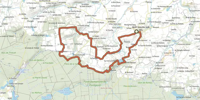 The A la mémoire de Merlin track on the IGN map