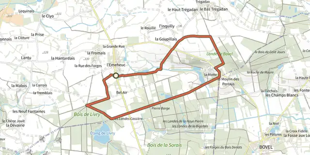 The Circuit de L'Emeheuc track on the IGN map