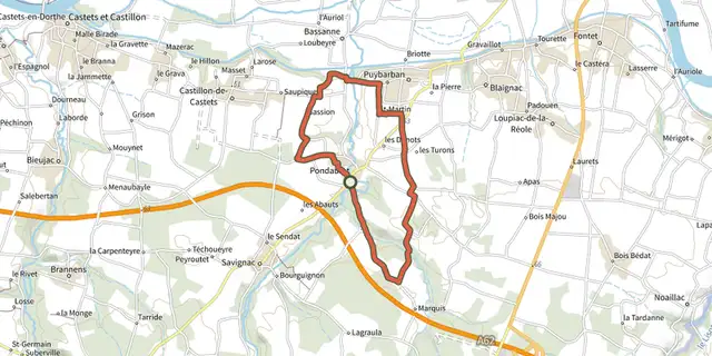 Tracé de Boucle des Deux Églises sur le Plan IGN