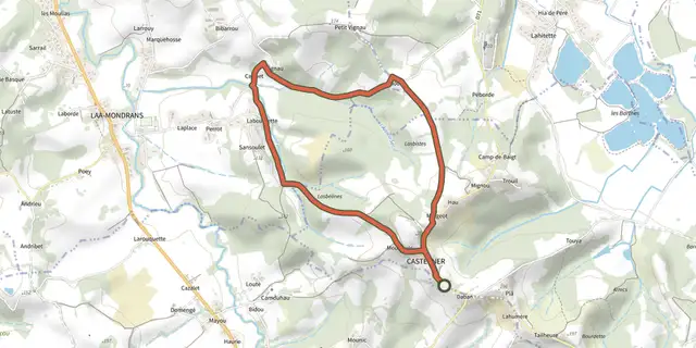 Tracé de Vallon de Lasbéline sur le Plan IGN