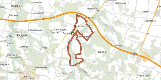 Tracé de Boucle la Bassanne sur le Plan IGN