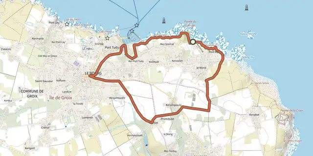 The Circuit de Port Mélite/Le Mené track on the IGN map
