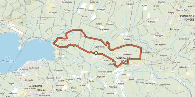 The Circuit de Saint Paul le Vieux track on the IGN map