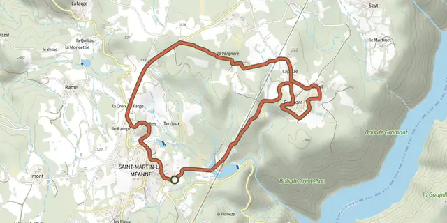 Tracé de Les Hameaux de Gramont sur le Plan IGN