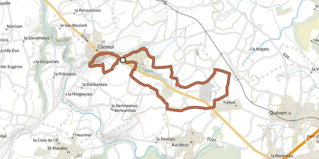 Tracé de Circuit Etrat sur le Plan IGN