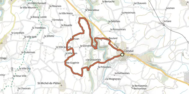 Tracé de Circuit de Montafilant sur le Plan IGN