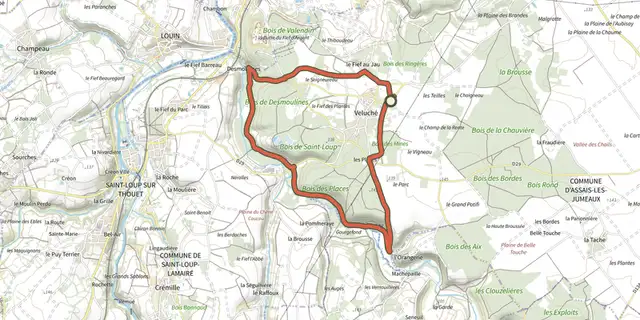 The Assais-les-Jumeaux - La Vallée Du Gâteau track on the IGN map