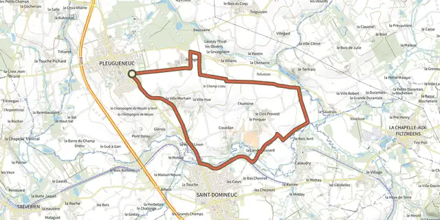 The Pleugueneuc - circuit du Tram track on the IGN map