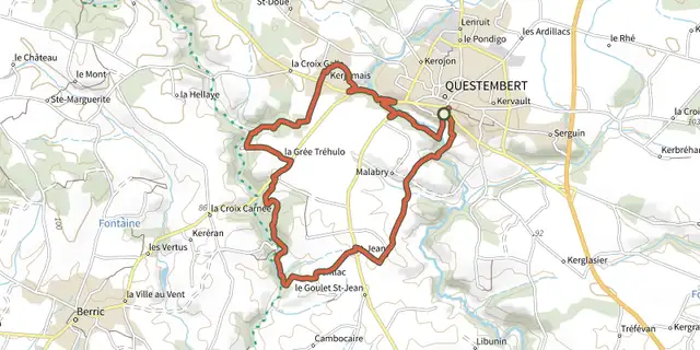 Tracé de Sentier des Popinettes sur le Plan IGN