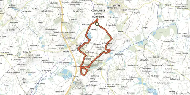 The circuit du Saut Roland track on the IGN map