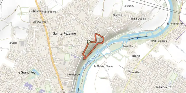 The Histoire et patrimoine track on the IGN map
