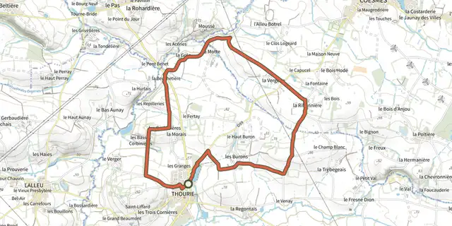 The Circuit des manoirs track on the IGN map