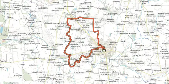 Tracé de Circuit du Pont de Quiencé sur le Plan IGN