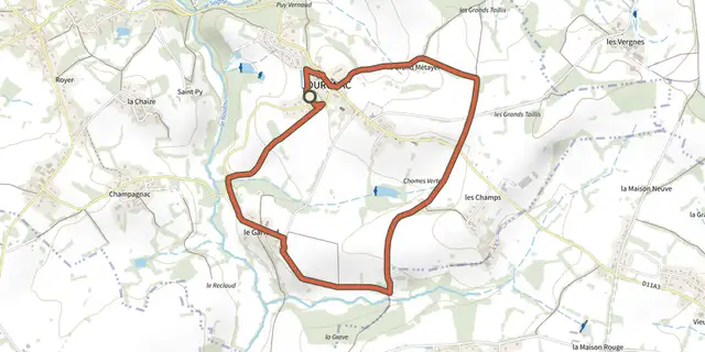 Tracé de Chemin des Écoliers sur le Plan IGN