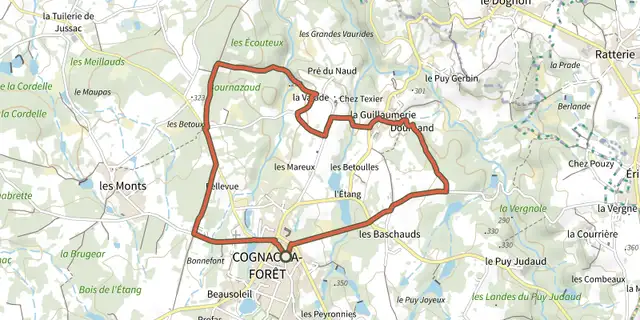 Tracé de Circuit Lo Charbé sur le Plan IGN