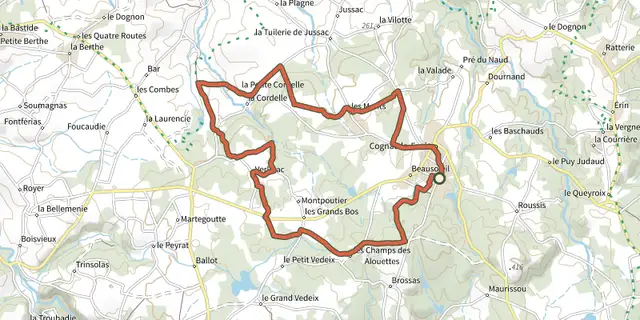 Tracé de Circuit Las Pradas sur le Plan IGN