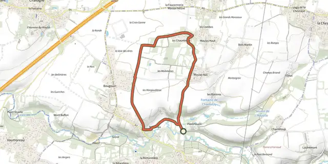 The Les Madeleines track on the IGN map