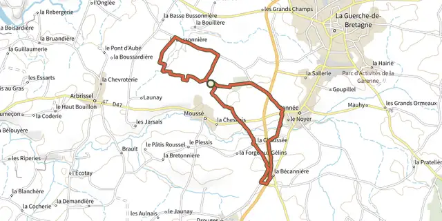 Tracé de Sur les pas des Romains sur le Plan IGN