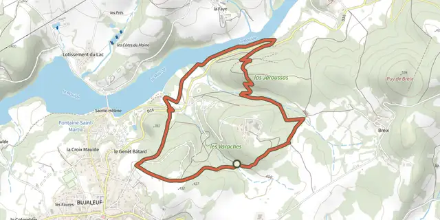 Tracé de Le Belvédère sur le Plan IGN