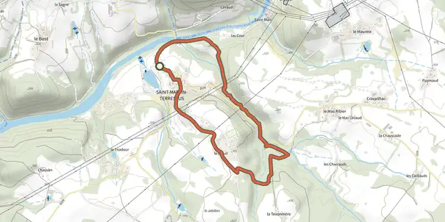 The Boucle du Seigneur track on the IGN map